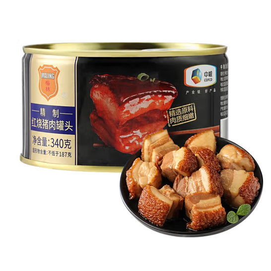 中粮梅林牌精制红烧猪肉罐头340g