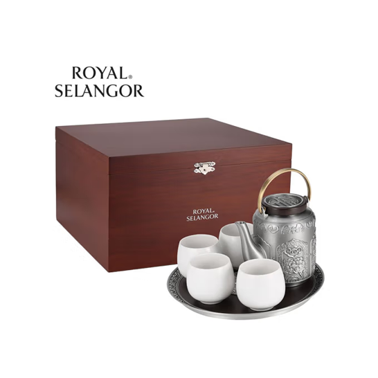 皇家雪兰莪 五福茶具套装（进口托盘、木盒）