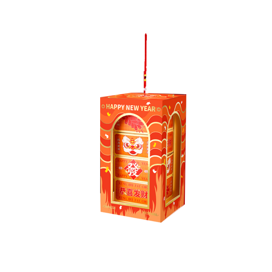 新年手提灯笼创意礼盒装蛋黄酥奶酥茶叶企业团购定制礼物